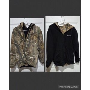 Winchester Black & Camo Interchangable Full Zip Hooded Jacket Men XL